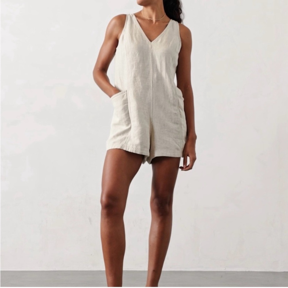 Athleta Cream Jumpsuit